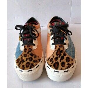 Vans Bold Ni Bender Sneakers Men's 11 Leopard Print Denim Houndstooth Shoes
